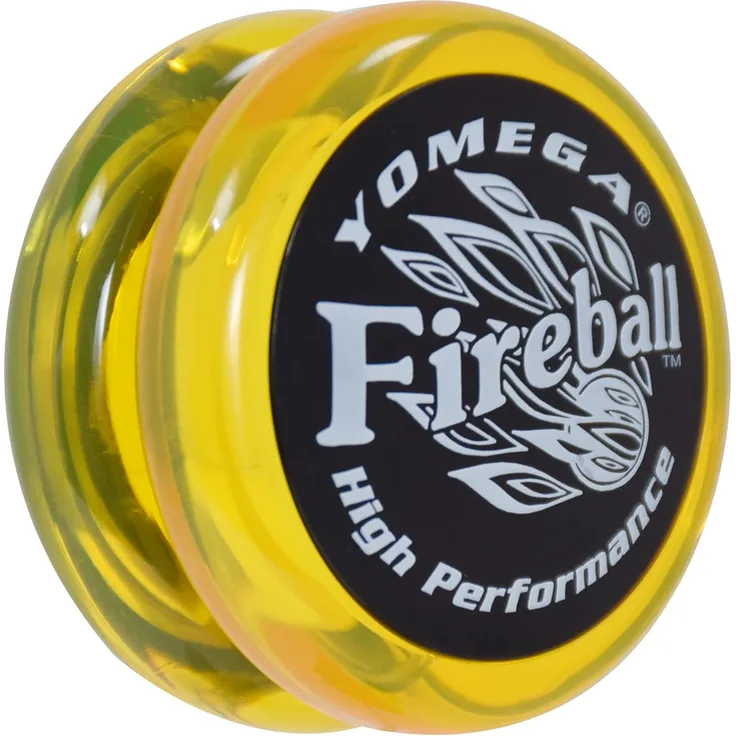 Yomega Fireball YoYo – leistungsstarkes, reaktionsfreudiges Transaxley-Yoyo, ideal für Saitentricks für fortgeschrittene Spieler wie Profis + 2 Jo-Jo-Saiten (gelb)