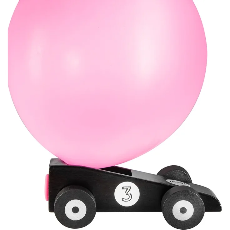 Luftballonauto "Ballon Racer, Blackstar", Auto mit Luftballon, von Donkey