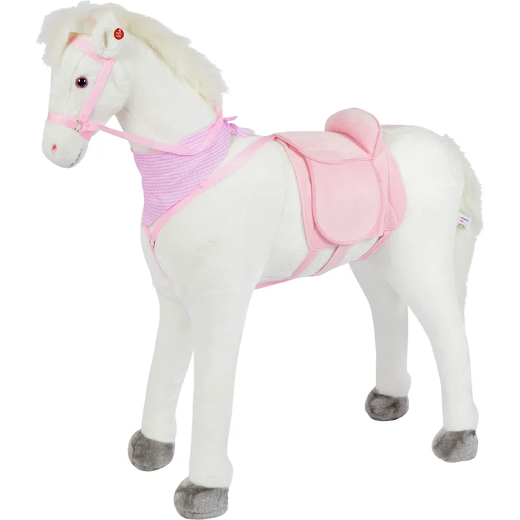 Pink Papaya Plüschpferd XXL 105cm Pferd, Luna, Fast lebensgroßes Spielpferd zum reiten, Stehpferd XXL, Spielzeug Pferd bis 100kg belastbar - Kinderpferd mit Kleiner Bürste – Bild 2