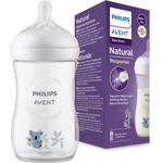 Philips Avent Natural Response Babyflasche – 260 ml Baby-Milchflasche, BPA-frei für Babys ab 1 Monat, Koala-Muster (Modell SCY903/67)