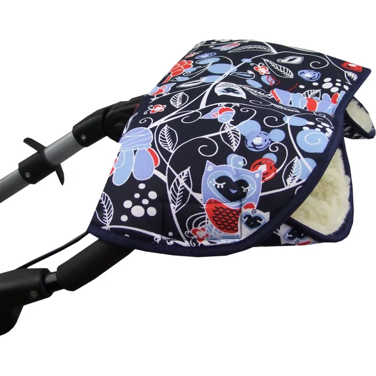 BAMBINIWELT universaler Muff Handwärmer Handschuhe für Kinderwagen Buggy Jogger mit Wolle EULEN ($9) XX