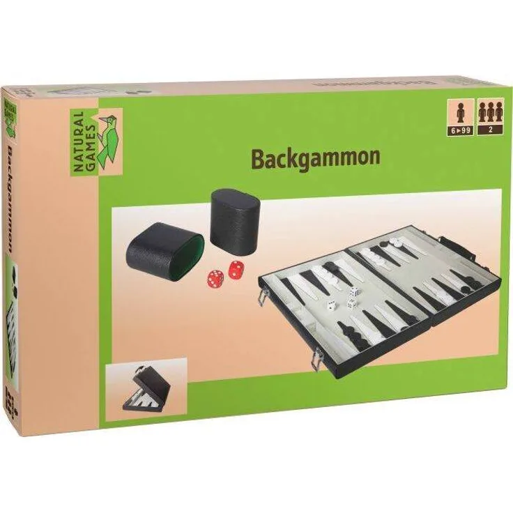 Natural Games Backgammon Kunstleder 47x37cm
