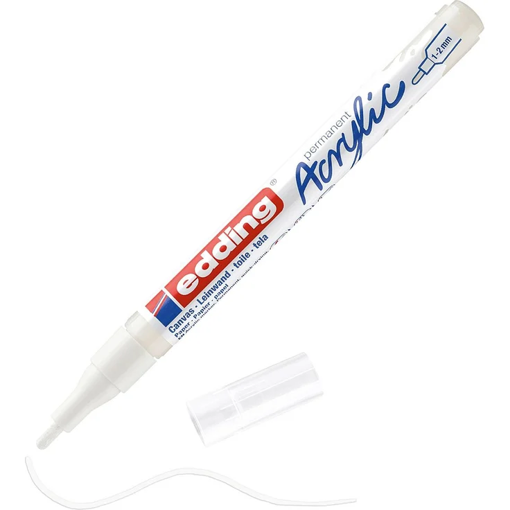 edding 5300 Acrylmarker fein verkehrsweiß – Bild 4