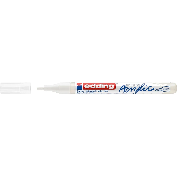 edding 5300 Acrylmarker fein verkehrsweiß – Bild 2