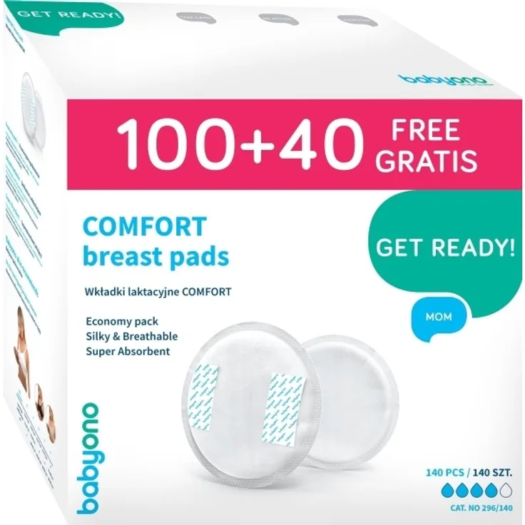 Babyono 296/140-NUTRITION PADS COMFORT 100 + 4 0 FOR FREE