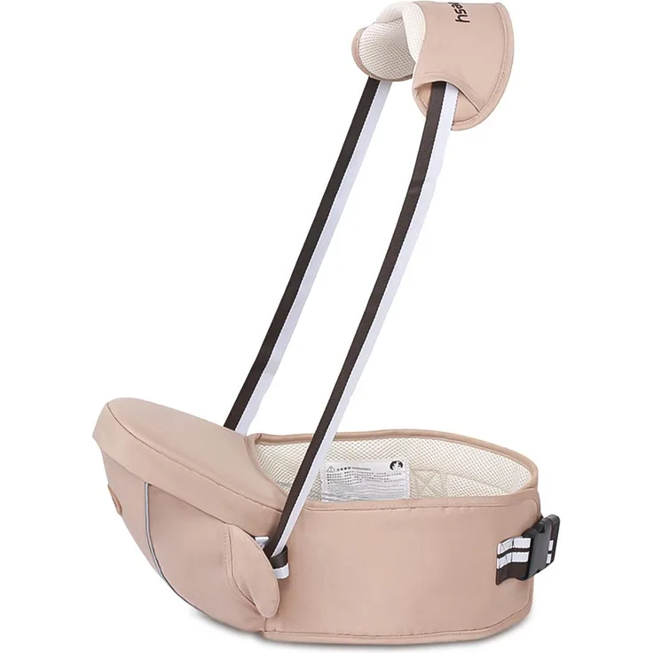 SONARIN Multifunktionaler Hipseat Baby Carrier Babytrage,Freie Größe,Kleinkind-Hüft-Sitzträger,Vorderer Träger-Gurt,4 tragende Positionen(Hellbraun)