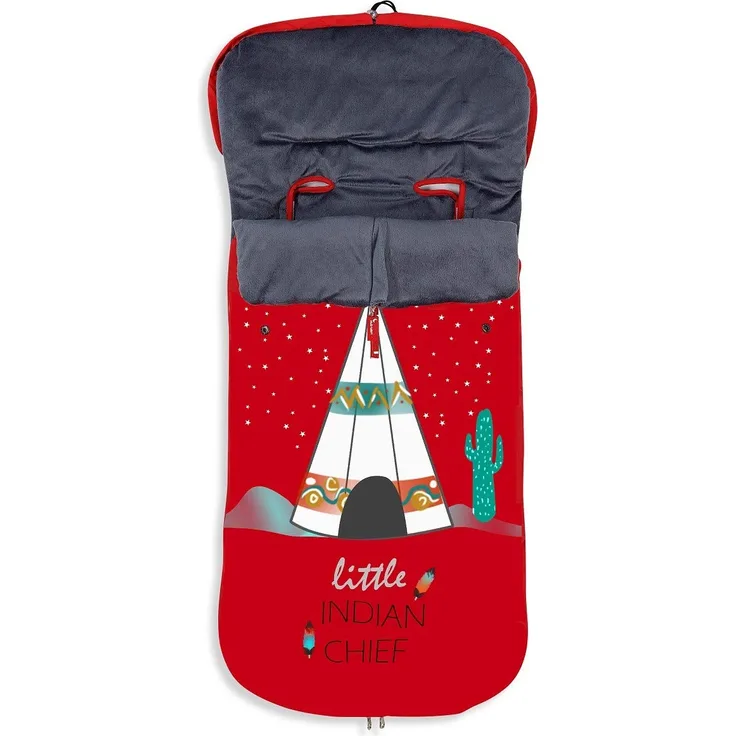 Interbaby D10053 Universal-Fußsack für Kinderwagen, Unisex grau