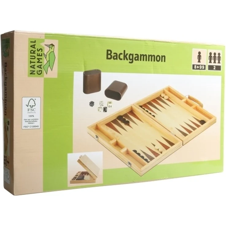 Natural Games Backgammon. 38x26. 5x5cm – Bild 1
