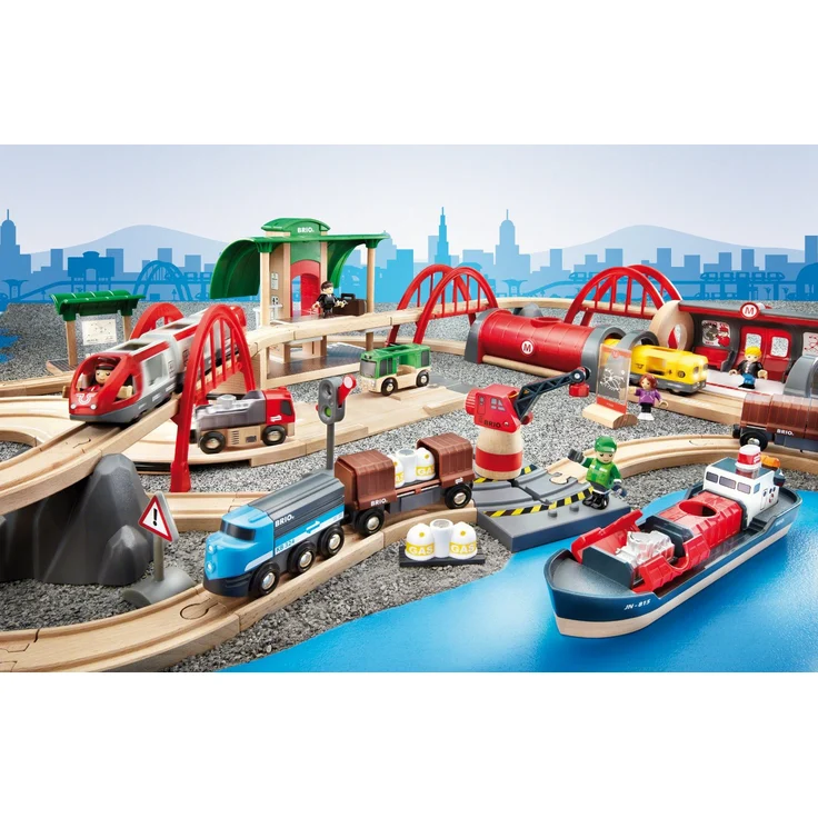 BRIO 'Straßen und Schienen Deluxe', ab 3 Jahren, 87 Teile, Licht- & Soundeffekte – Bild 5