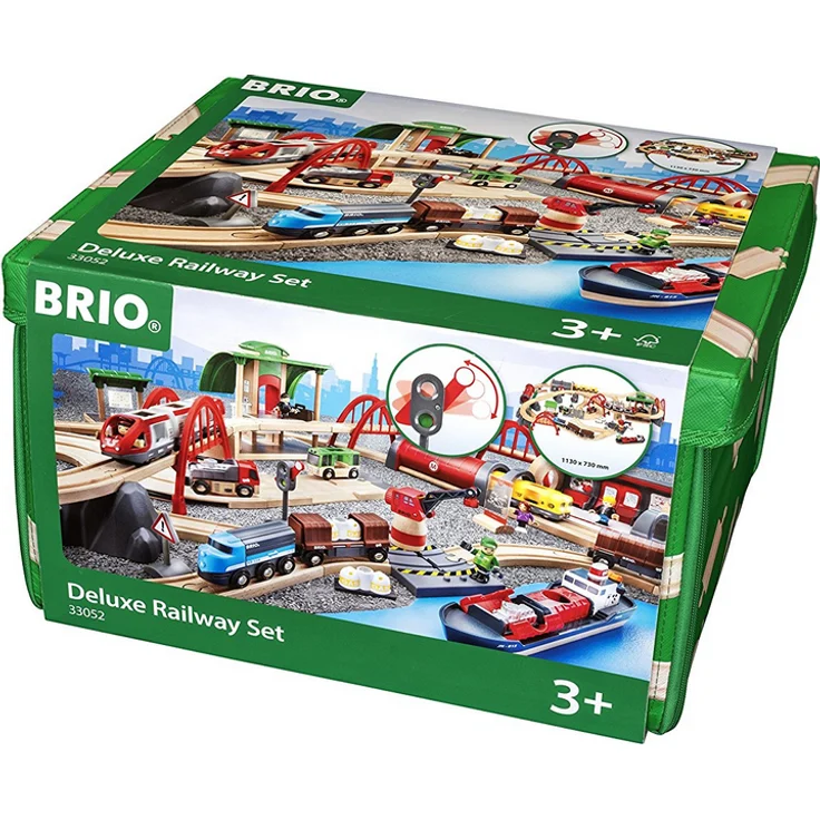 BRIO 'Straßen und Schienen Deluxe', ab 3 Jahren, 87 Teile, Licht- & Soundeffekte – Bild 1