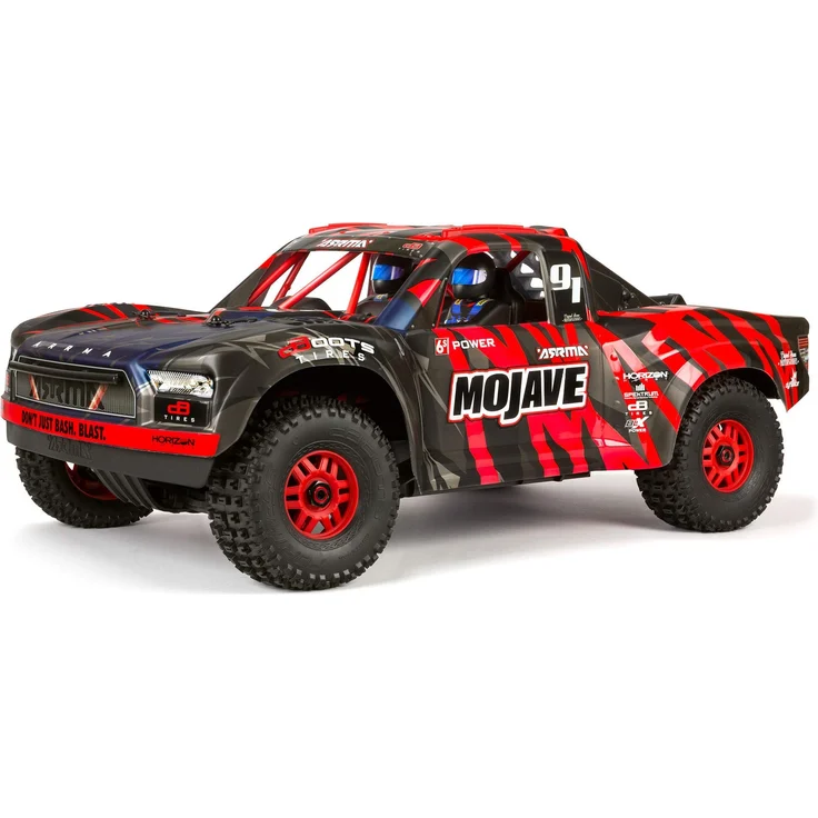 ARRMA RC Truck 1/7 MOJAVE 6S V2 4WD BLX Desert Truck mit Spektrum Firma (Ready-to-Run), Rot/Schwarz, ARA7604V2T2 – Bild 1
