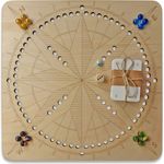 Nautilùs Classic - Seefahrer Brettspiel aus echtem Birkenholz und Glasmurmeln | In Deutschland produziertes Gesellschaftsspiel für 2 / 4 Personen. Von NAUTILÙS Games