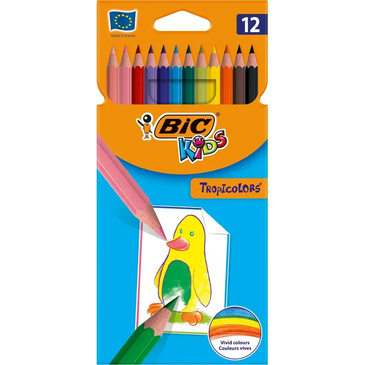 Bic - 8325666 Buntstift Tropicolors 2, verschiedene Farben (12 Stück)