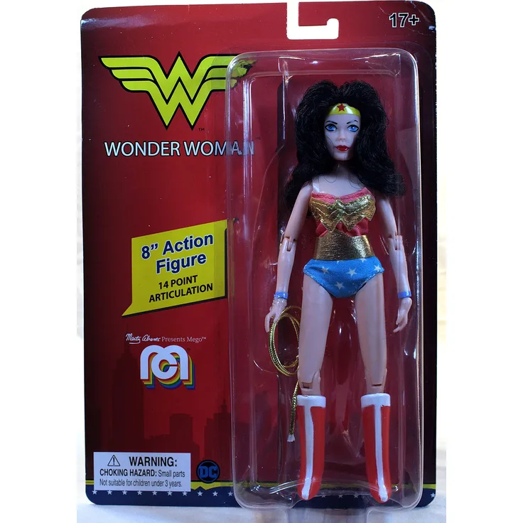 Mego Comics Actionfigur Retro Wonder Woman 20 cm, 62823, Multi-Color, One Size