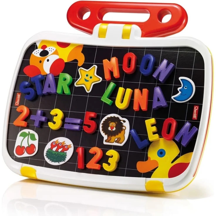 Quercetti 120-tlg. Magnetbuchstaben-Tafel Spielset Combi ABC+123 – Bild 2