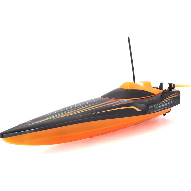 Maisto Tech R/C Speed Boot Hydro Blaster: Ferngesteuertes Boot, mit Gamer-Fernbedienung und 2,4 GHz Frequenz, ab 8 Jahren, 34 cm, schwarz-orange (582763)