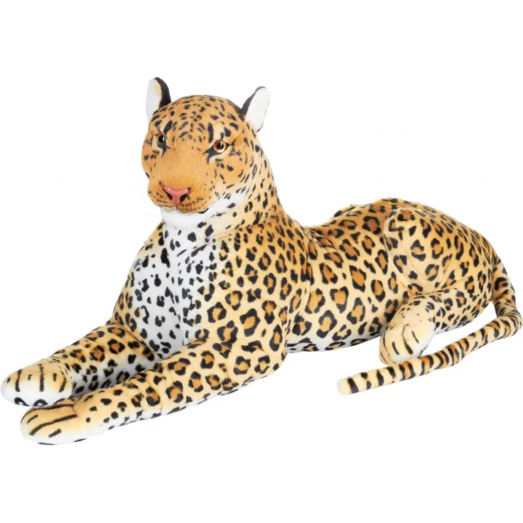 Plüsch Leopard liegend 110 cm Stofftier Plüschtier