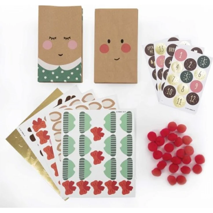 Folia Adventskalender Set RED NOSE REINDEER, 216-teilig – Bild 5