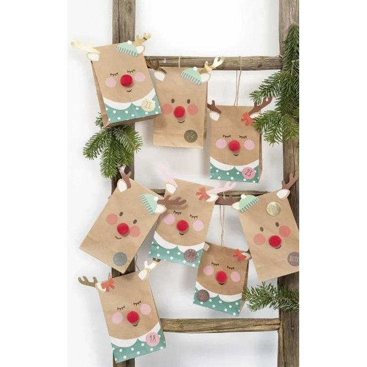 Folia Adventskalender Set RED NOSE REINDEER, 216-teilig – Bild 3