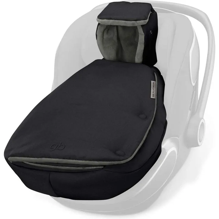 Goodbaby Fußsäckchen für GB und Cybex Babyschale, Tragetasche und Tragewanne, Winter Fußsack Universal-Fußsack Fleece, Mumienform, Black