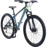 BIKESTAR Alu Mountainbike 27. 5 Zoll | 21 Gang Hardtail Sport MTB 16 Zoll Rahmen Scheibenbremse Federgabel | Blau Grün