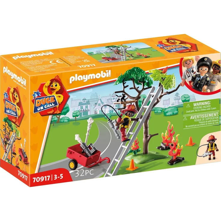 Playmobil DUCK ON CALL 70917 'Feuerwehr Action. Rette die Katze!', 32 Teile, ab 3 Jahren – Bild 1