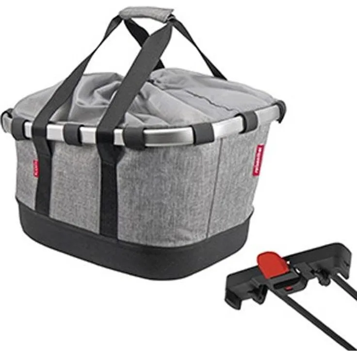 KLICKfix BikeBasket GT für racktime reisenthel Twist Silver