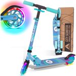 Apollo Scooter LED - Moonracer | City Scooter Kinder mit Federung | City Roller für Kinder klappbar | Tretroller Kinder ab 4 Jahre | sportlicher Cityroller | verstellbar, perfekt als Kinder Roller
