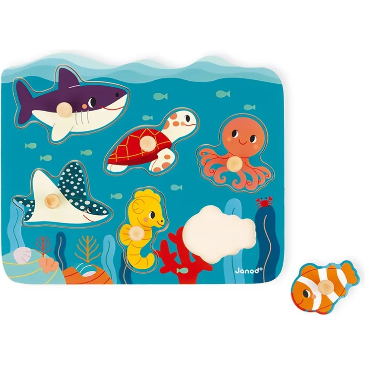 Janod-WWF® Knopfpuzzle Ozean