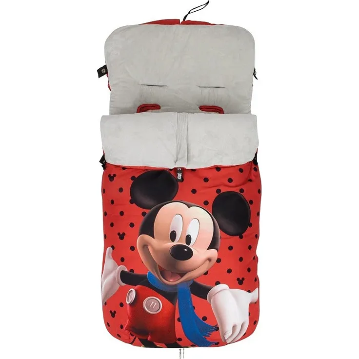 Interbaby WinterFußsack"Disney Mickey Topos" für Kinderwagen rot