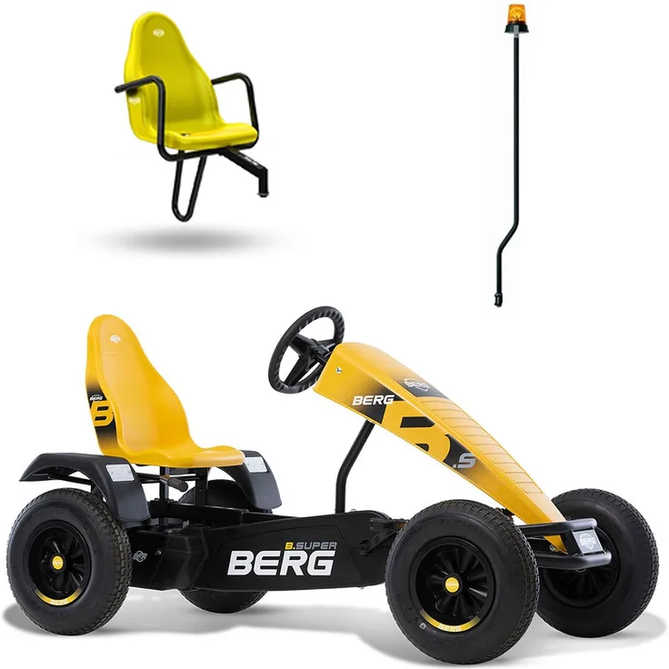 BERG Gokart B. Super Yellow BFR + Soziussitz + Rundumlicht