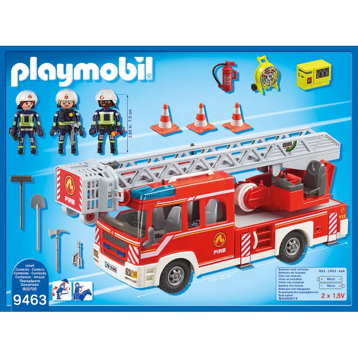 Playmobil 9463 - City Action - Feuerwehr-Leiterfahrzeug – Bild 2