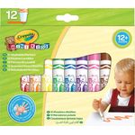Crayola Mini Kids Filzstifte Kinder Auswaschbar, Malstifte Set Für Kleinkinder In 12 Verschiedenen Farbtönen, Ungiftige Filzstifte, Bastel Set, Fasermaler Kinder, Malstifte Kleinkinder Ab 1 Jahr