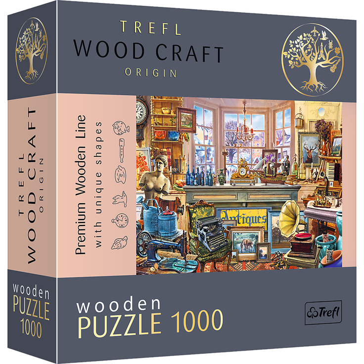 Trefl 20175 Wood Craft Steve Crisp Antiquitätenladen 1000 Teile Holzpuzzle