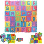 Panorama24 Puzzlematte für Babys und Kinder, TÜV geprüft, Spielteppich Spielmatte Lernteppich Kinderspielteppich Schaumstoffmatte Matte bunt, 86 TLG. ca. 180x180 cm