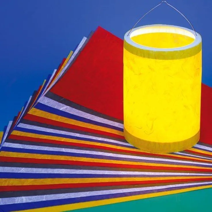 Ursus - Laternenzuschnitte Strohseide, 25 Blatt, 20 x 50 cm