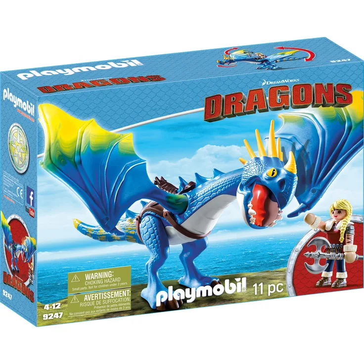 PLAYMOBIL 9247 - DreamWorks Dragons, Astrid und Sturmpfeil, Ab 4 Jahren