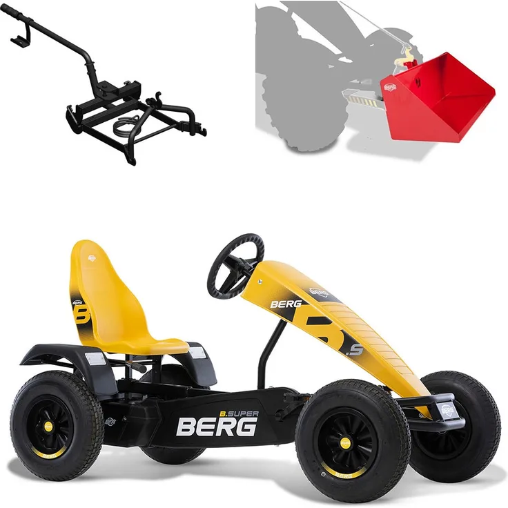 BERG Gokart B. Super Yellow BFR + HVR vorne + Ladeschaufel