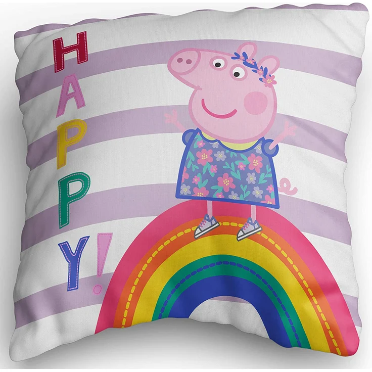 Peppa Wutz Pig Kissen Happy 40x40 cm Kuschelkissen Dekokissen Auto-Kuschel-Kissen Zierkissen Schmusekissen Kopfkissen Rosa Smile Sunny Mama Wutz Papa Wutz George Wutz Doktor Elefant Frau Mümmel – Bild 6
