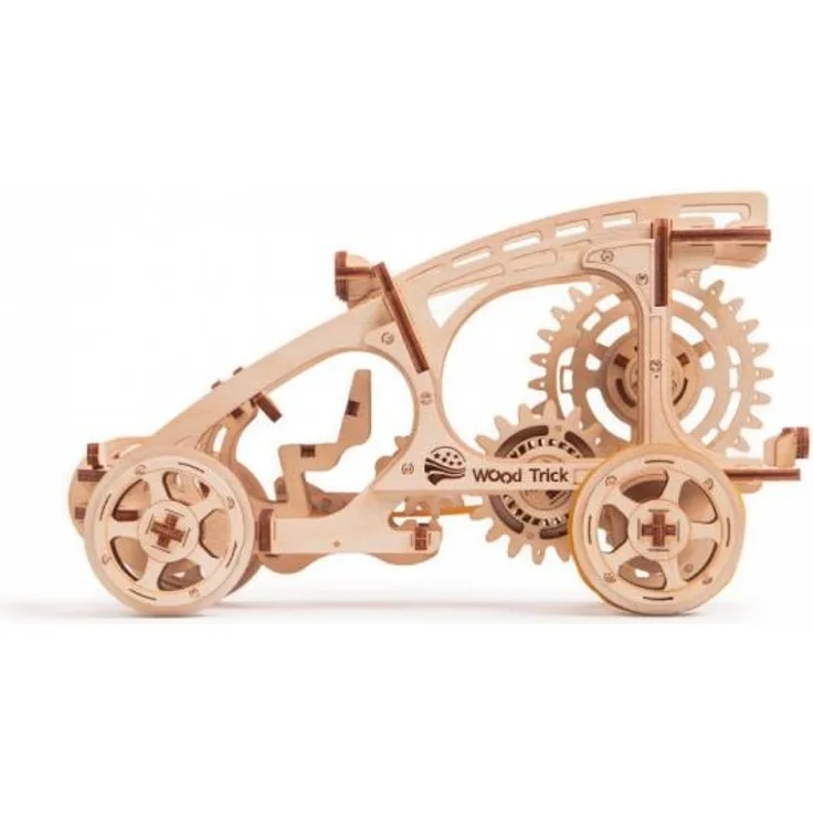holzmodellbau 3D Buggy 22 cm natur 144-teilig