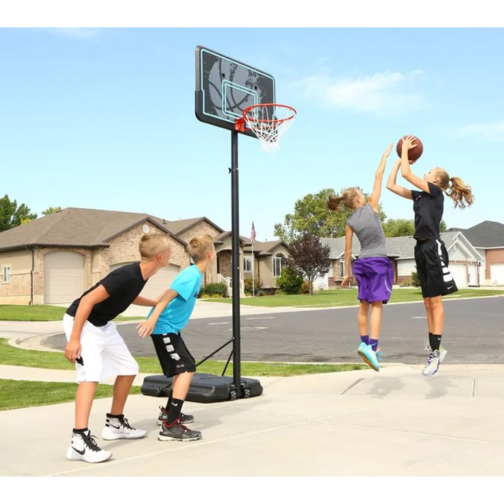 Lifetime Stahl Basketballkorb Texas schwarz 228-304 cm – Bild 2