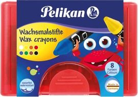 Pelikan Wachsmalstifte wasserfest Kunststoff-Etui rot