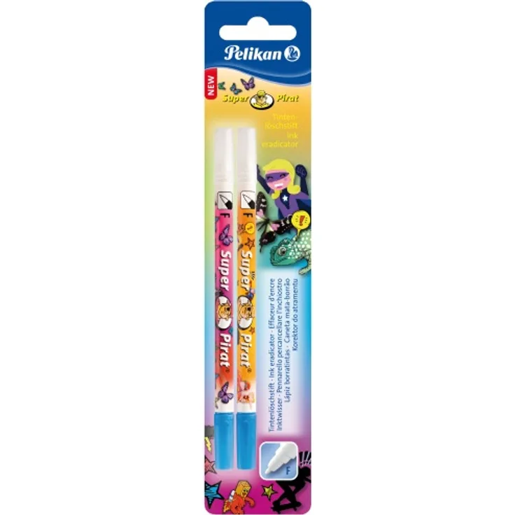 Pelikan Tintenkiller "Super Pirat" Strichstärke F (Fein) Blisterverpackung mit 2 Stück