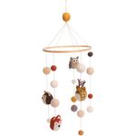 Én Gry & Sif Baby Mobile aus Filz, hand-made, fair-trade, Babyzimmer Deko für Mädchen & Jungen, zum Aufhängen über Wickeltisch Babybett Laufstall I Tierchen