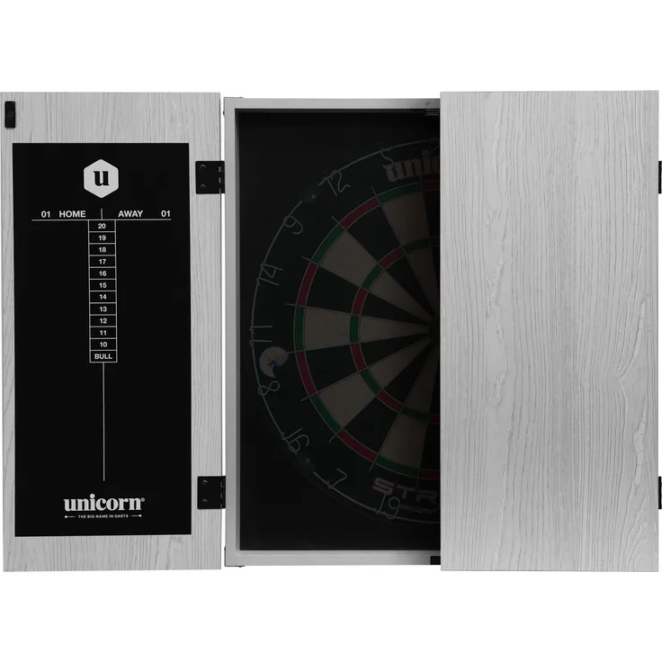 Unicorn Maestro Grey Dartboard Cabinet | Dart Board Platte Dartscheibe