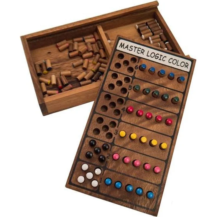Superhirn - Color Finder - 6 Farben, mehr Spielspaß, 2 Personen, Holzspiel in.