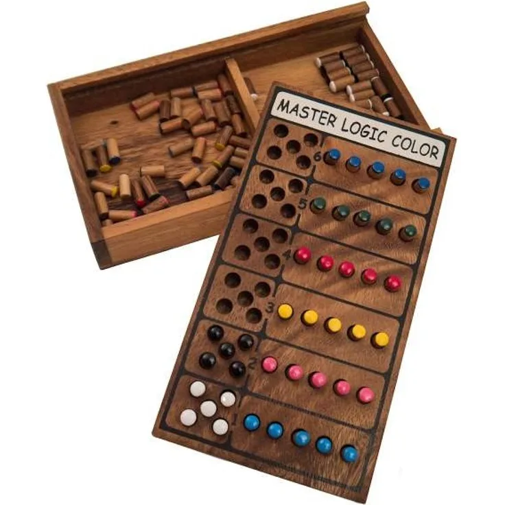 Superhirn - Color Finder - 6 Farben, mehr Spielspaß, 2 Personen, Holzspiel in.