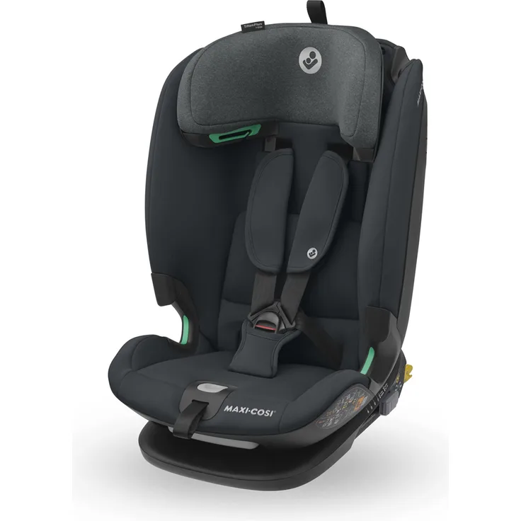 Maxi-Cosi Titan Plus i-Size, mitwachsender ISOFIX-Kindersitz, G-CELL-Seitenaufprallschutz, 4 Liegepositionen, weiche Schaumstoffpolster in Kopfstütze, 76-150 cm, 15 Monat-12 Jahre, Authentic Graphite