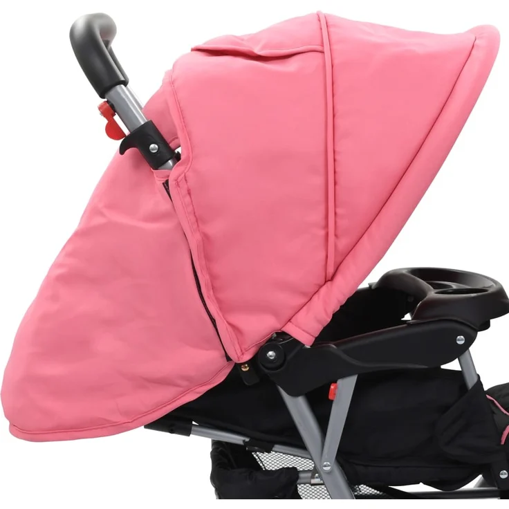 Geschwisterwagen Rosa und Schwarz Stahl – Bild 6