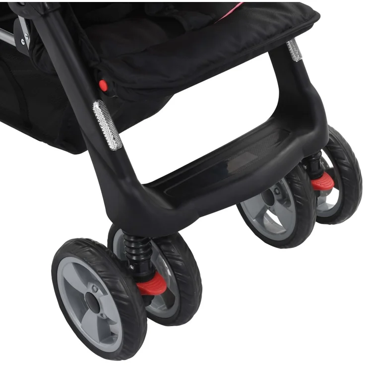 Geschwisterwagen Rosa und Schwarz Stahl – Bild 9